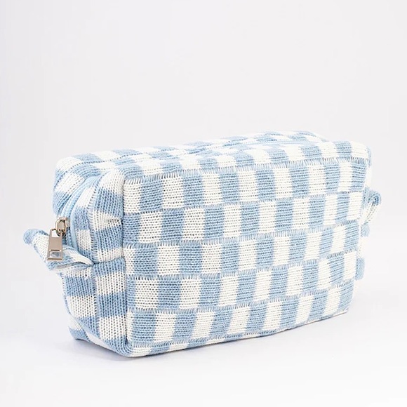Lovisa Handbags - Blue Checkered Cosmetic Case | NWT